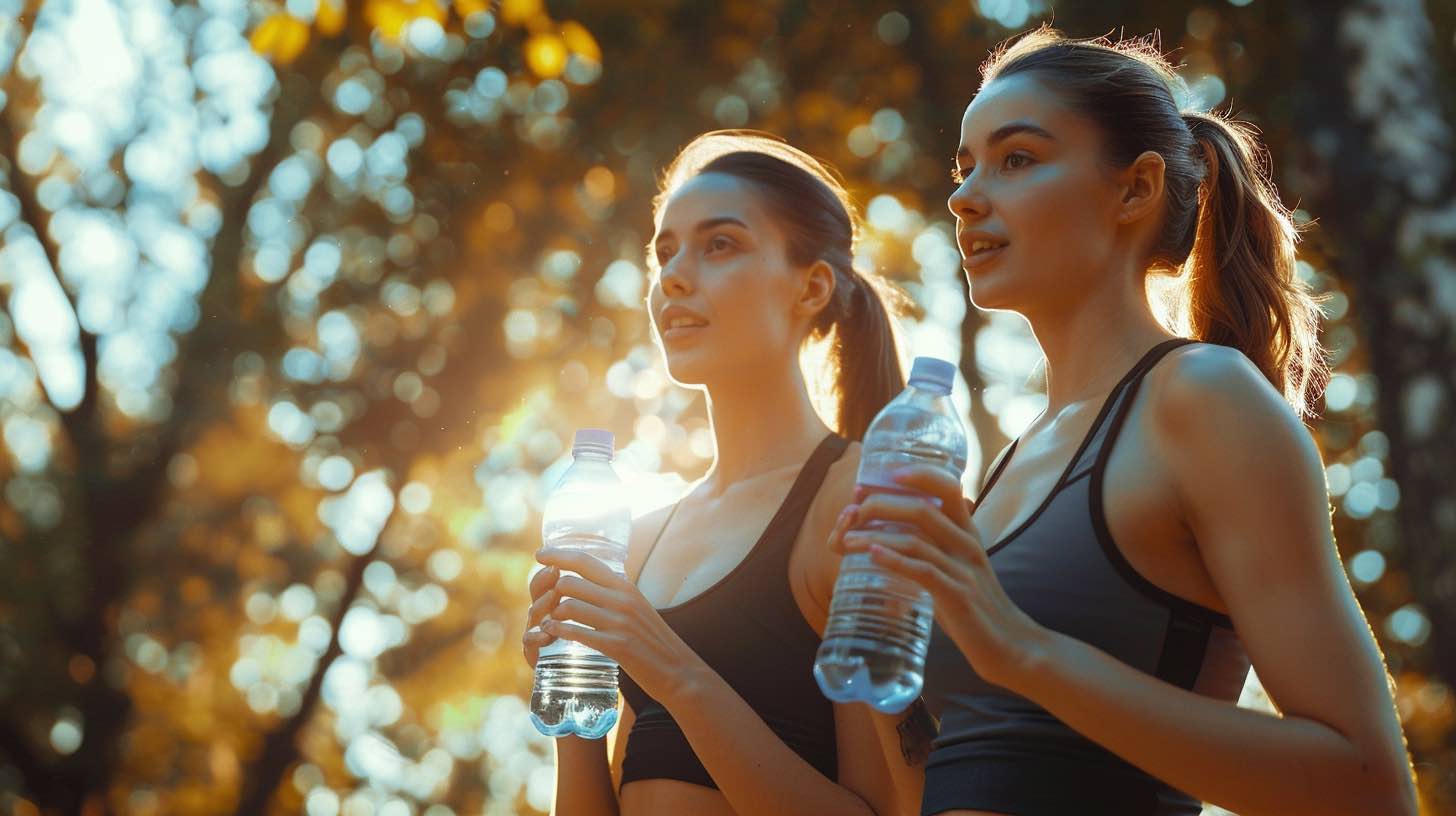 wasser flaschen workout frauen